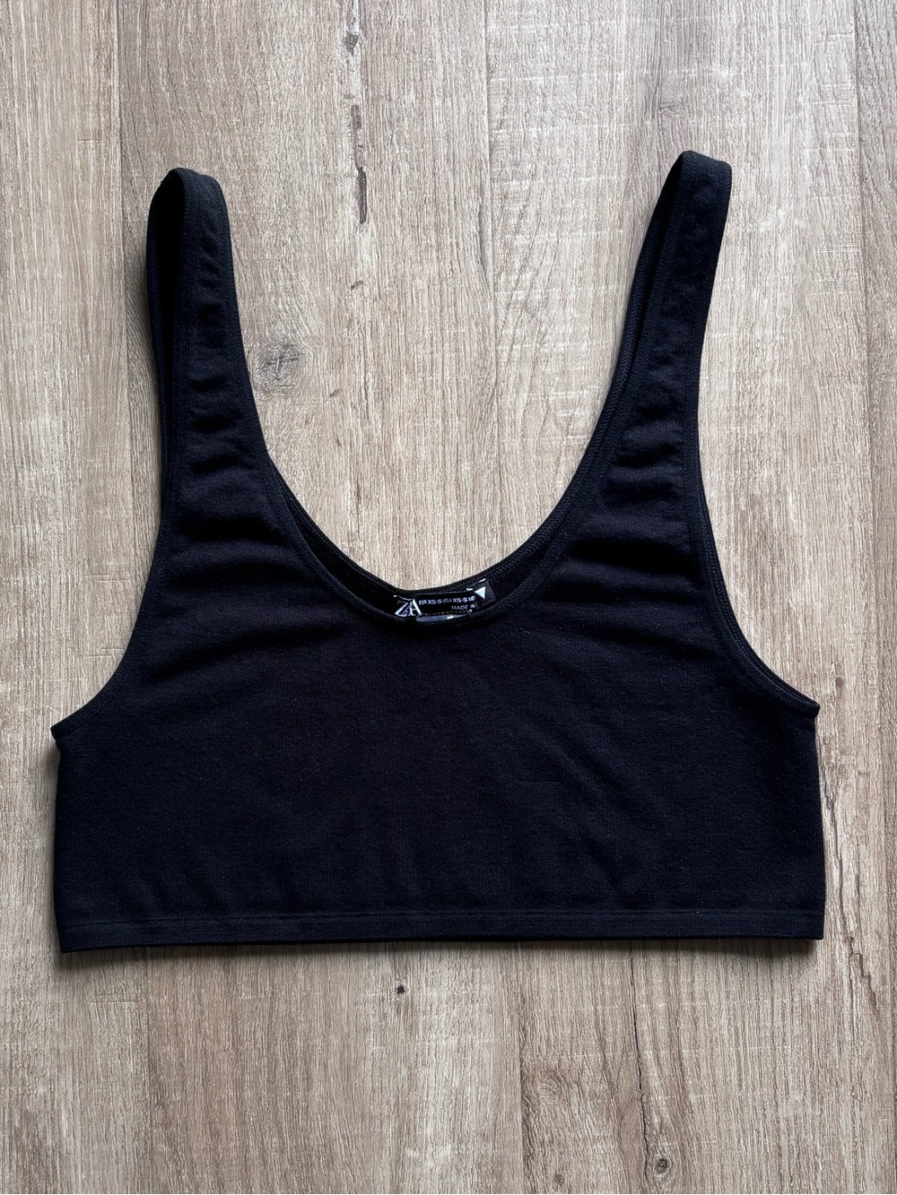 Zara Black Crop Tank Top
